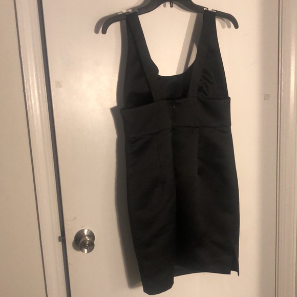 Milly DUCHESS SATIN DRESS IN BLACK - Picture 6 of 8